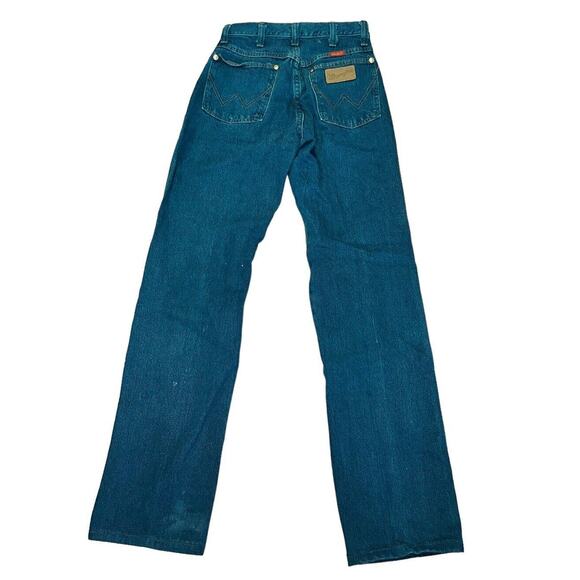 VINTAGE Wrangler Jeans Womens 5 Teal Cowboy Cut Slim Mom Denim 14MWZ USA - Picture 3 of 6